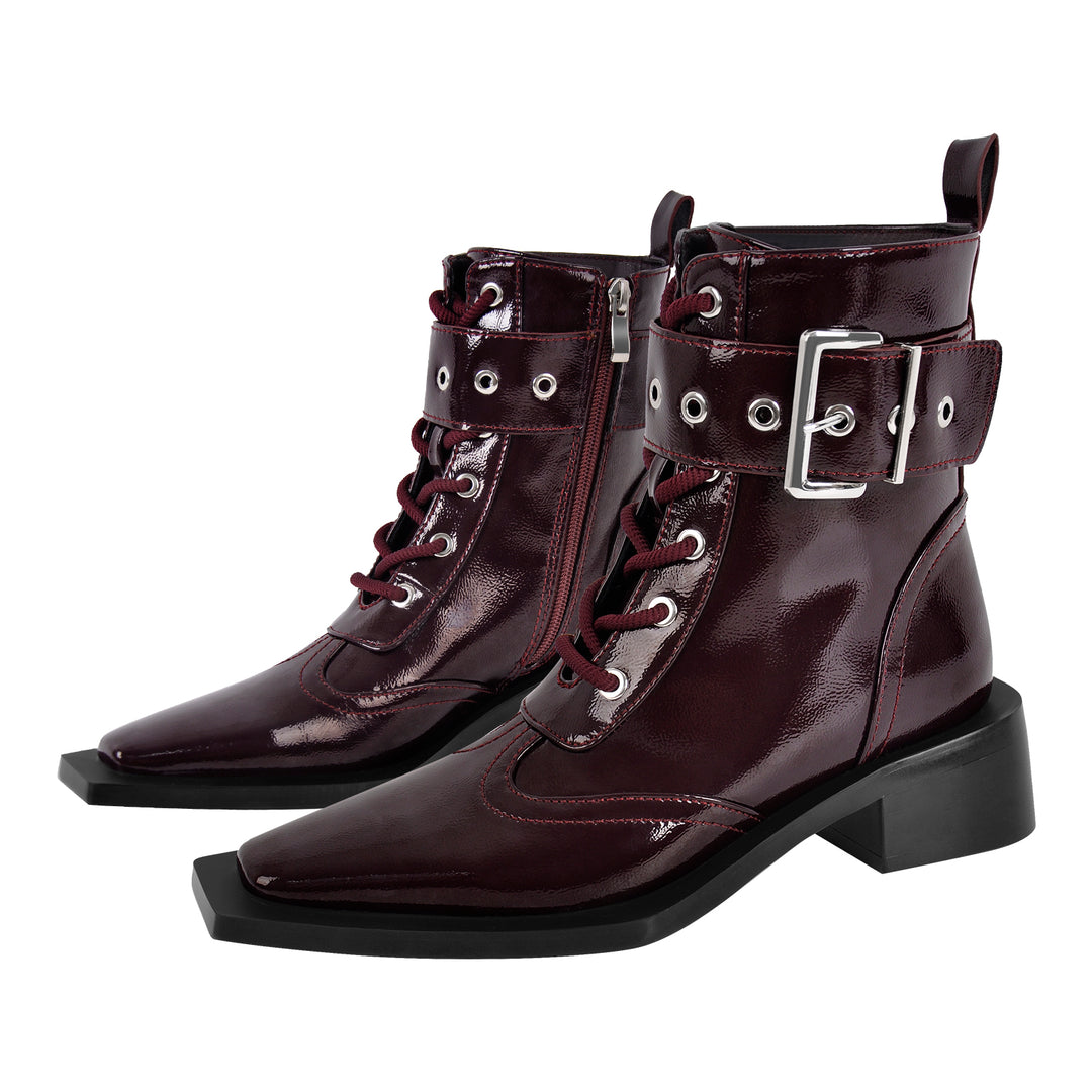 【NONCODE】MUTON Square ankle boots Amazon.com | MOOMMO Women Chunky Block Heel Black Mid Calf