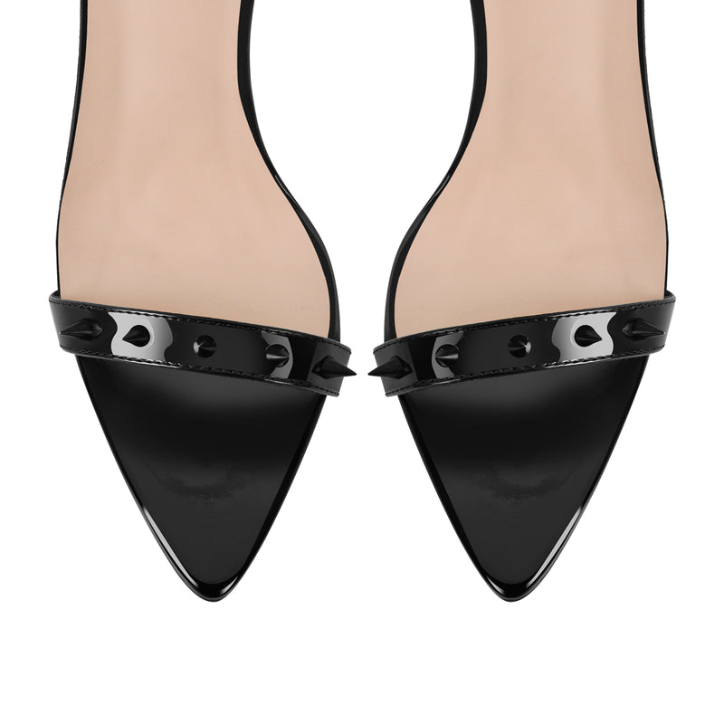Rivet Ankle Strap High Heel Sandals