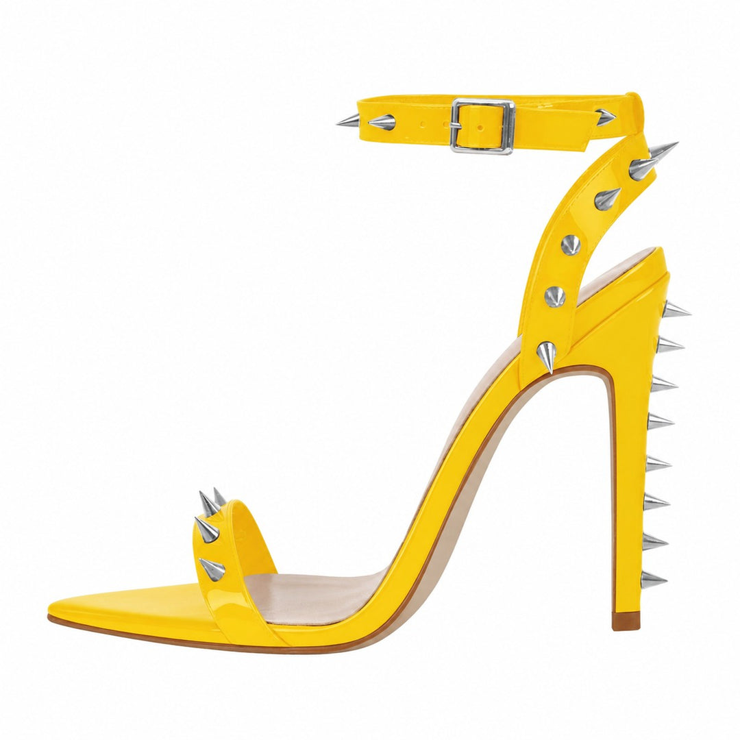 Rivet Ankle Strap High Heel Sandals – Onlymaker
