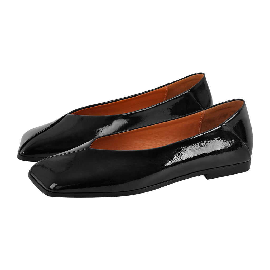 【SALE】Eaphi SQUARE TOE SHOES ブラック 36 靴 Square Toe Slip-on Flats – Onlymaker