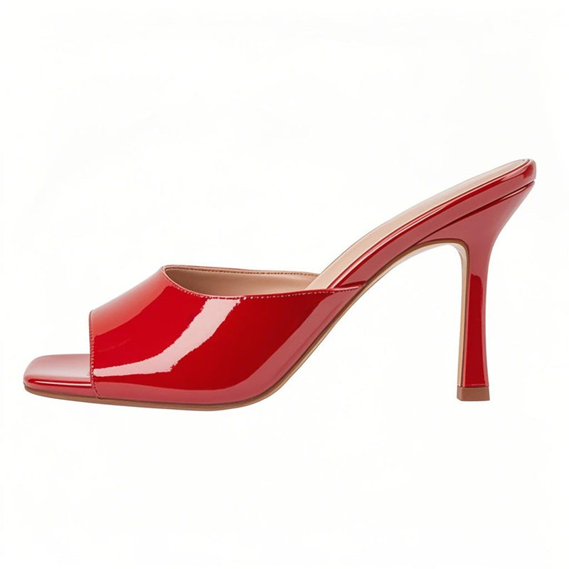 Square Toe Stiletto Sandals Mules