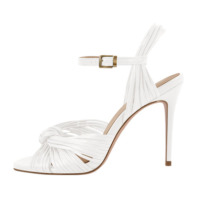 Round Toe Buckle Strap Stiletto Sandals