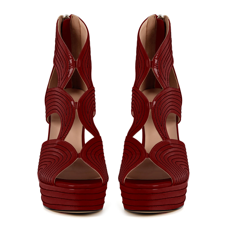 Open Toe Platform Hollow Stiletto Bootie Sandals