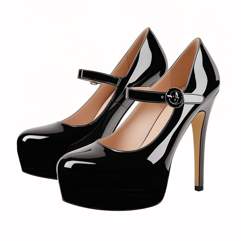 Platform Patent Leather Mary Jane High Heels
