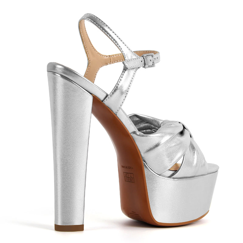 Platform Bowknot Buckle Strap Chunky Heel Sandals
