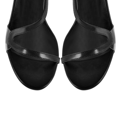 Round Toe S Strap Slingback Sandals