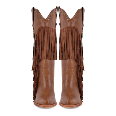 Fringe & Stud Western Boots