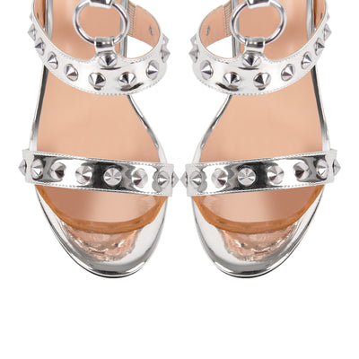 Round Toe Rivet Multi Buckle Straps Sandals