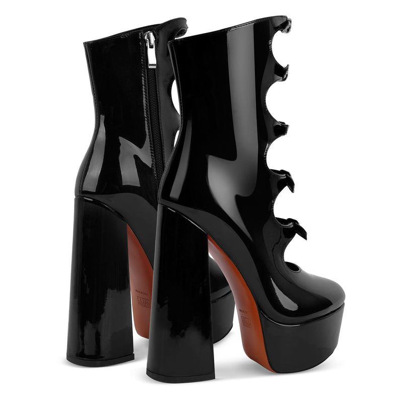 Platform Multi Buckle Strap Ankle Boots