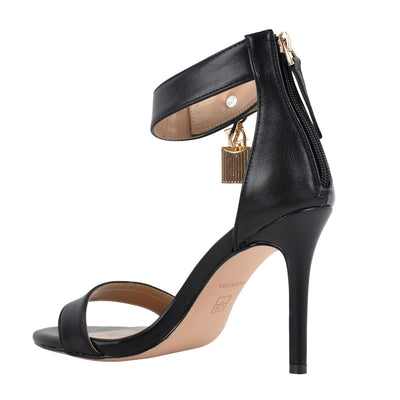Round Toe Ankle Strap Back Zipper Sandals