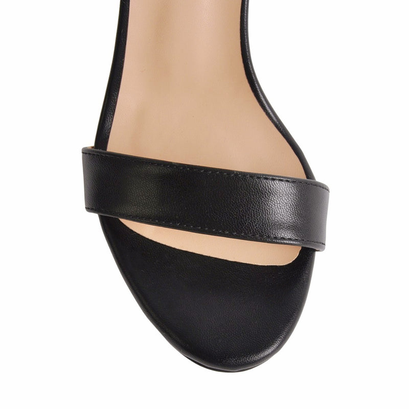 Round Toe Ankle Strap Back Zipper Sandals