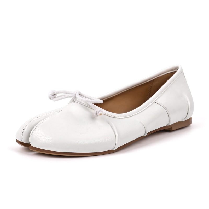 Tabi Round Toe Bow Ballet Flats