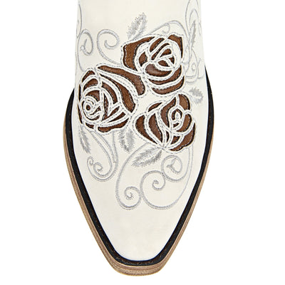 Floral Embroidery Mid-Calf Western Boots