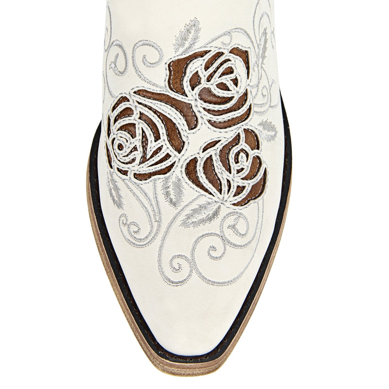 Floral Embroidery Mid-Calf Western Boots