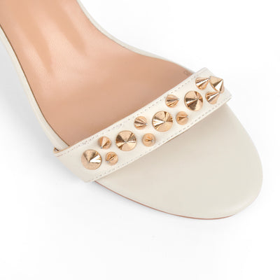 Rivet Round Toe Ankle Strap Sandals