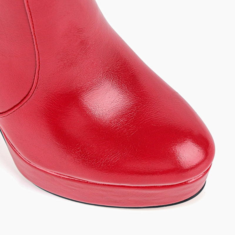 Platform Chunky Heel Zipper Ankle Boots