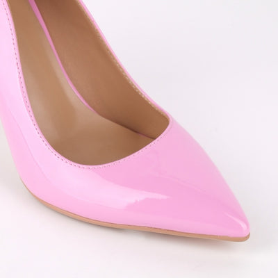 Pointed Toe Patent Leather High Heels