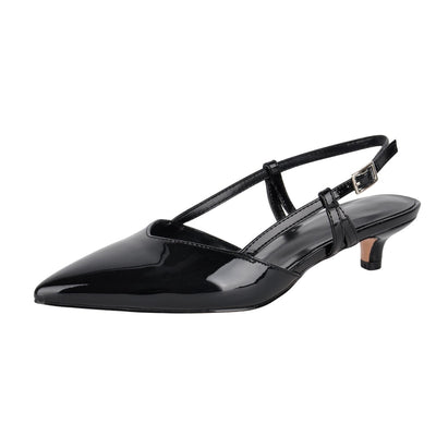 Pointed Toe Slingback Kitten Heel Pumps