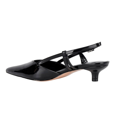 Pointed Toe Slingback Kitten Heel Pumps