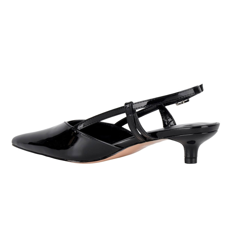 Pointed Toe Slingback Kitten Heel Pumps