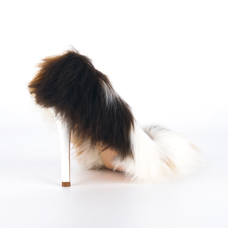 Fur Pointed Toe Stiletto Pumps