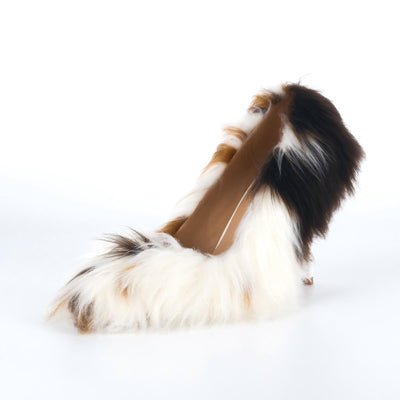 Fur Pointed Toe Stiletto Pumps