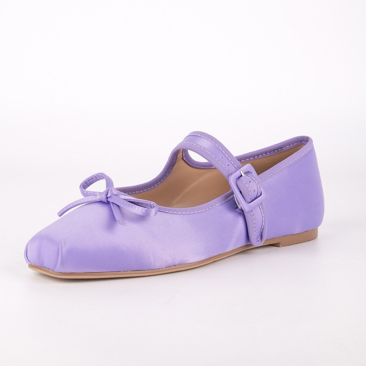 lilac satin square toe ankle strap dress sandals Steve Madden Lilac Square Toe Ankle Strap Dress Sandals, Size 9