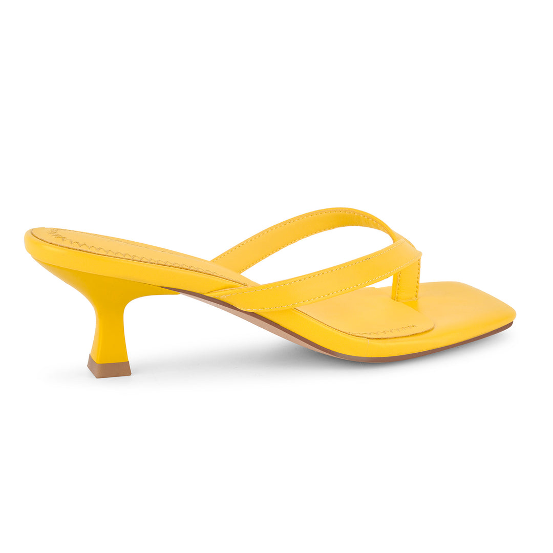 Square Toe Flip-Flop Kitten Heel Sandals – Onlymaker