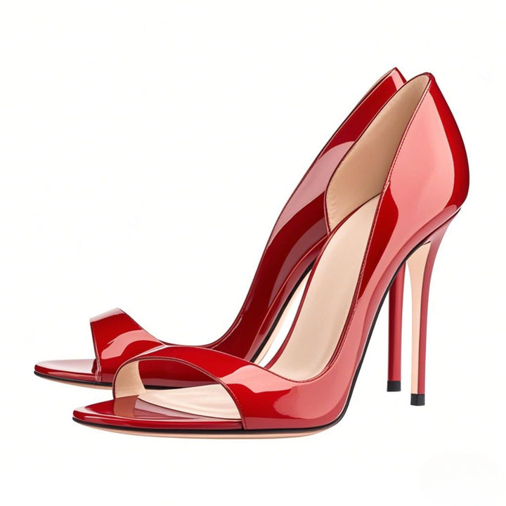 Black Open Toe Side Cut Stiletto High Heel Sandals – Onlymaker