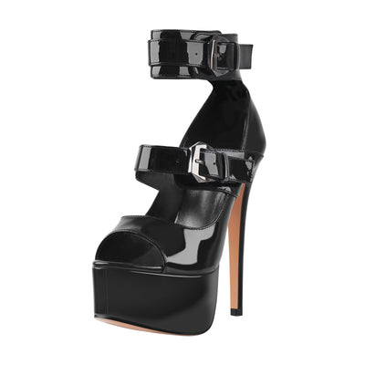 Peep Toe Platform Sandals High Heel Stilettos