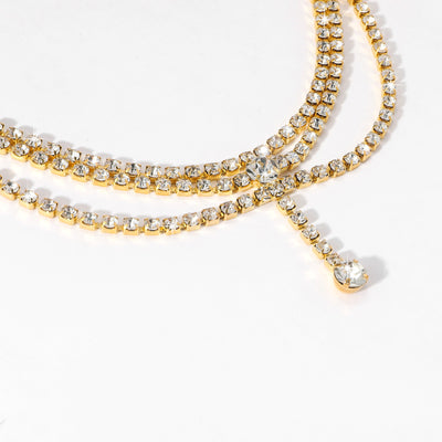 Rhinestone Pendant Anklet
