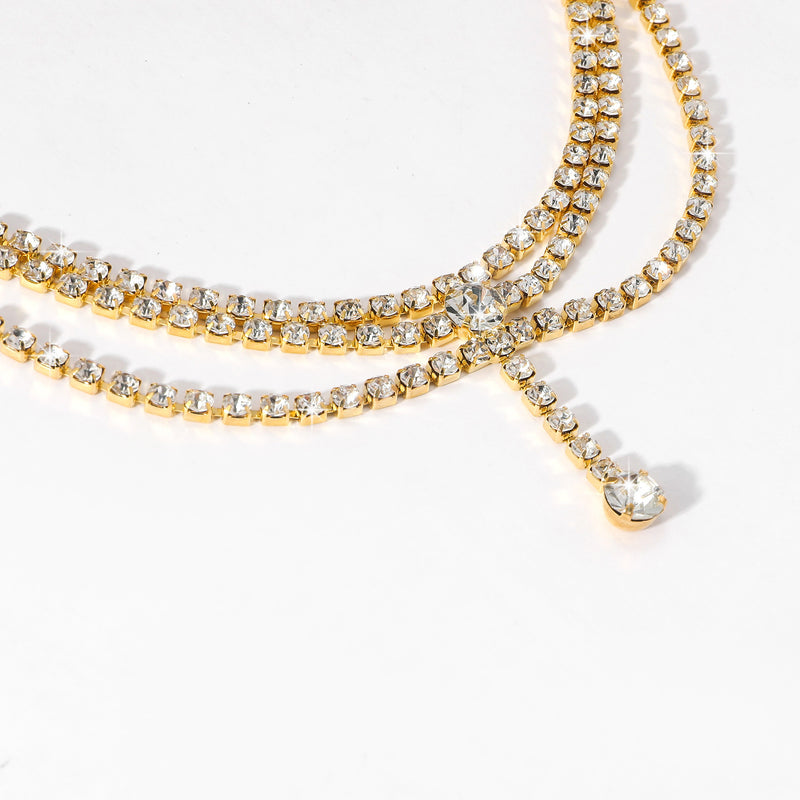 Rhinestone Pendant Anklet