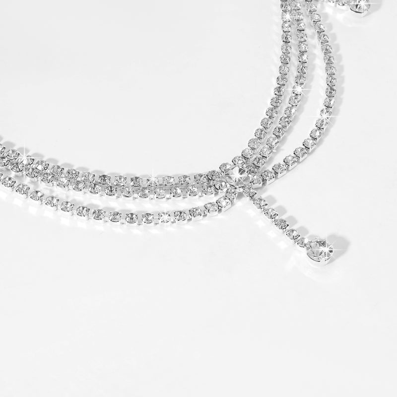 Rhinestone Pendant Anklet