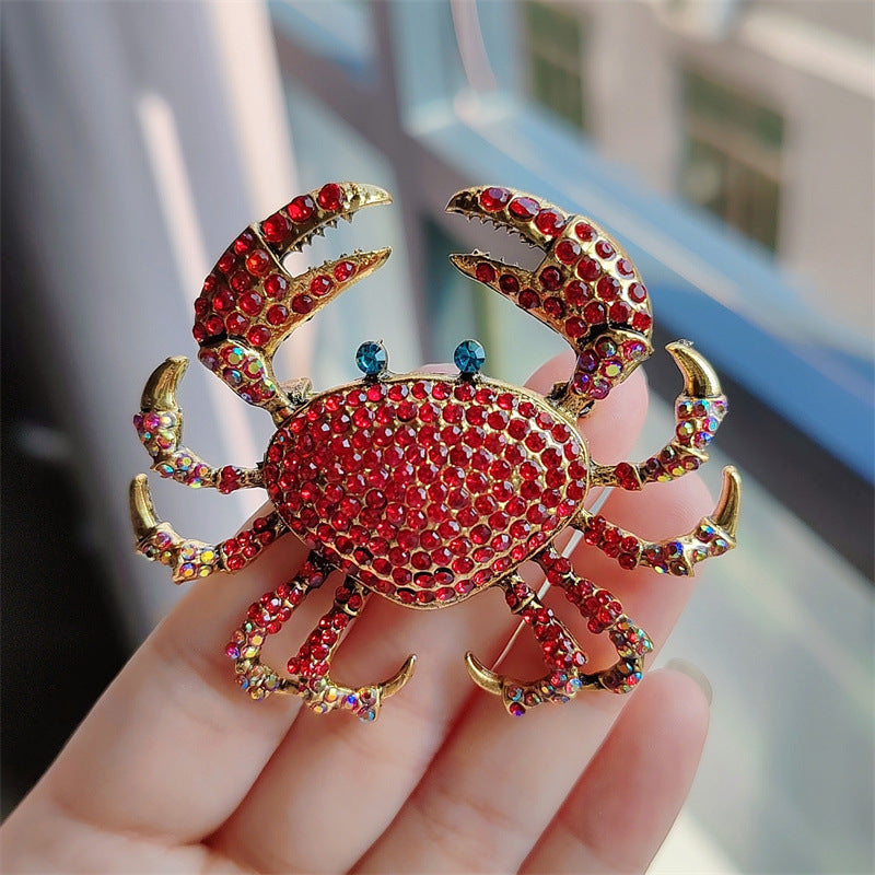 Rhinestone Crab Shoe Ornament