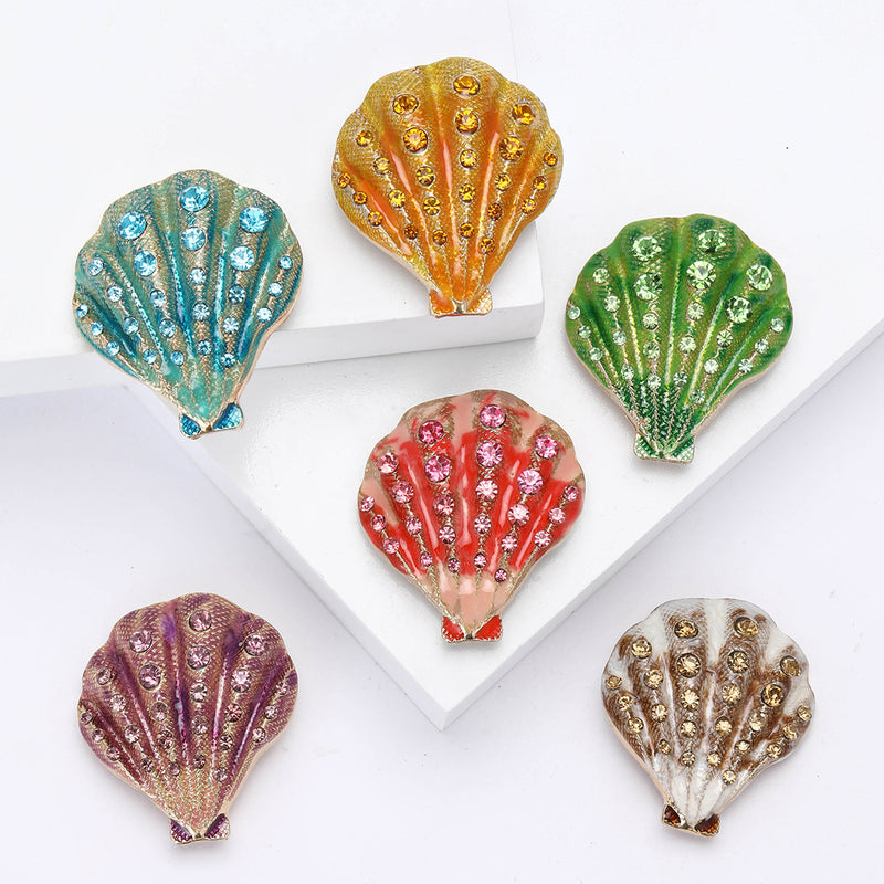Rhinestone Shell Shoe Ornament