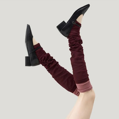 Ballet Color-Blocked Knee High Socks