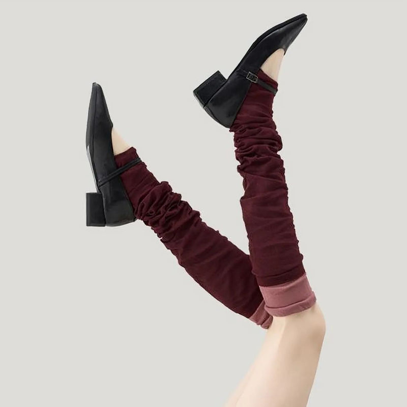 Ballet Color-Blocked Knee High Socks