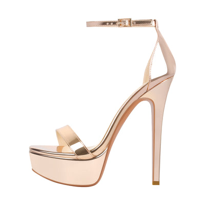 Ankle Strap Platform Stiletto Single Band Sandals