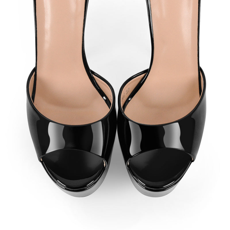 Peep Toe Platform Ankle Straps High Heel Sandals