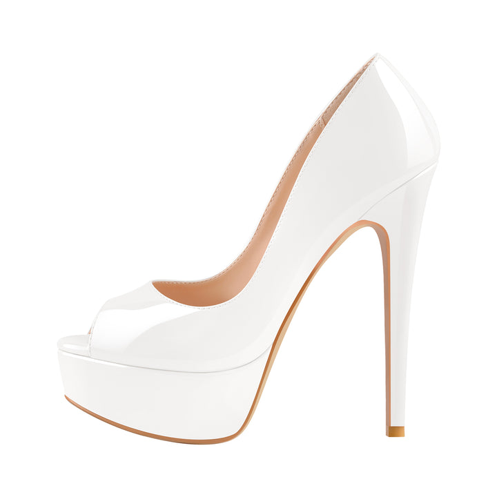 OHGA strap pumps ホワイト　22.5 S505Q Full Pearl High Heel White Beige Pearl Shoes