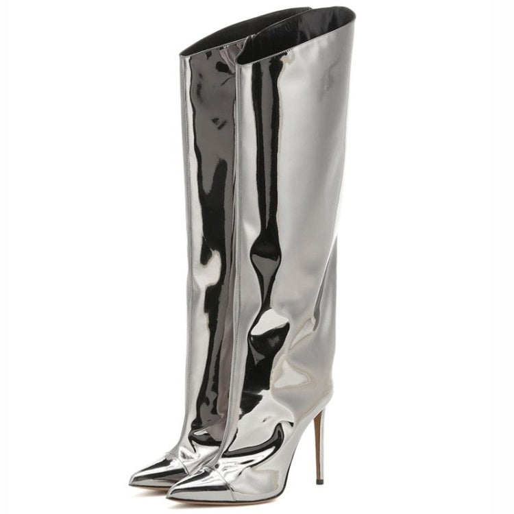 stiletto boots leather