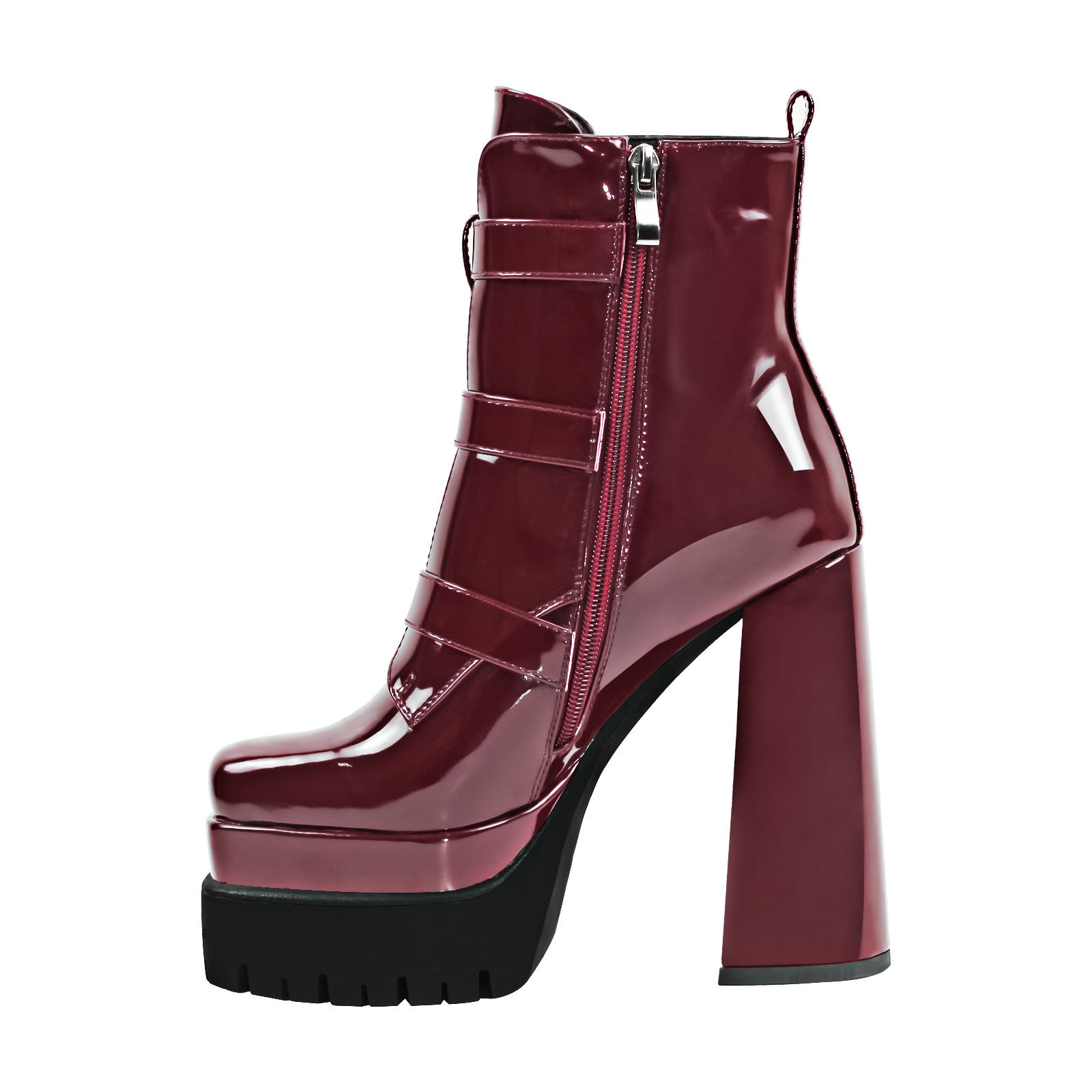 Double Platform Strap Buckle Ankle Boots – Onlymaker