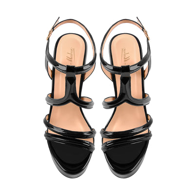 Platform Stilettos Open Toe Ankle Strap Crisscross Sandals