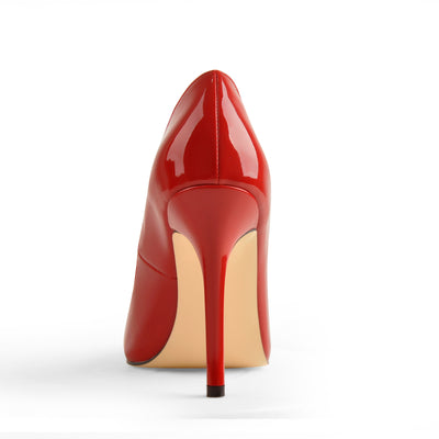 Red Pointed Toe Patent Leather High Heels Stiletto Pumps