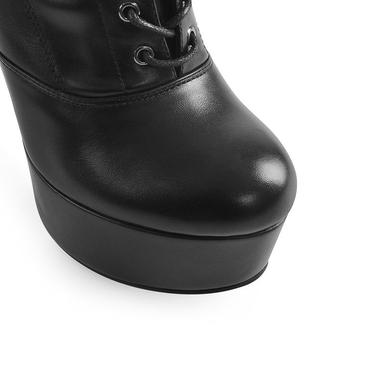 Platform Lace-Up Over The Knee Thigh Boots â Onlymaker