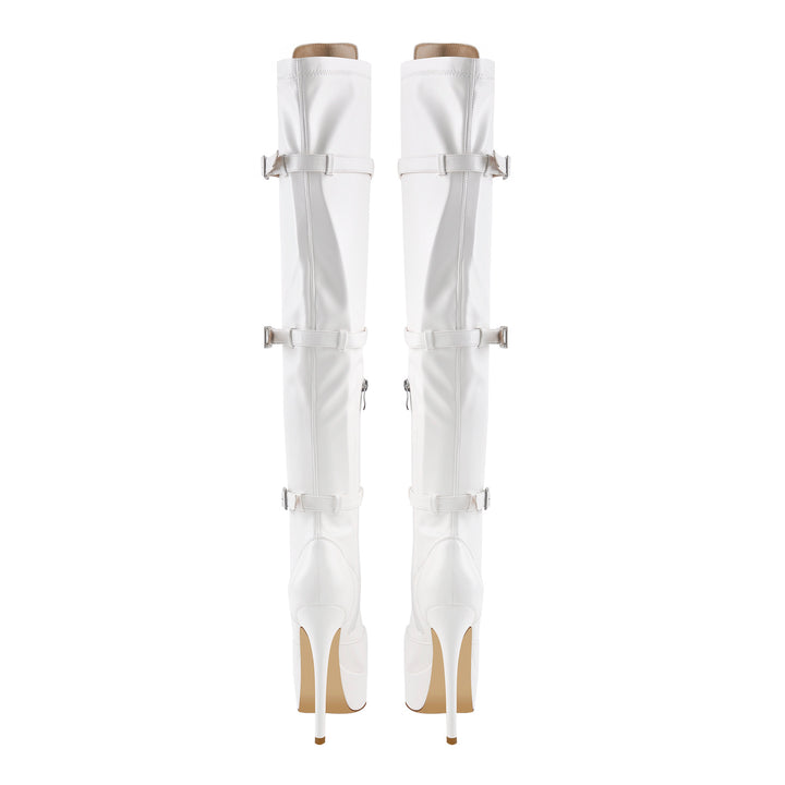 Platform Lace-Up Over The Knee Thigh Boots – Onlymaker