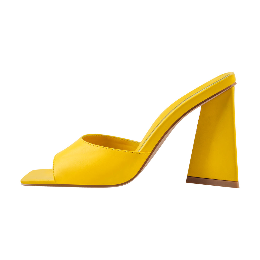 極美品　YELLO PATCH CHUNKY HEEL SANDALS 極美品 YELLO PATCH CHUNKY HEEL SANDALS