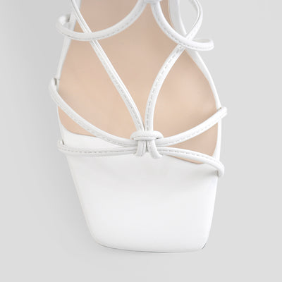 Criss Cross Gladiator Strappy Chunky Heel Sandals