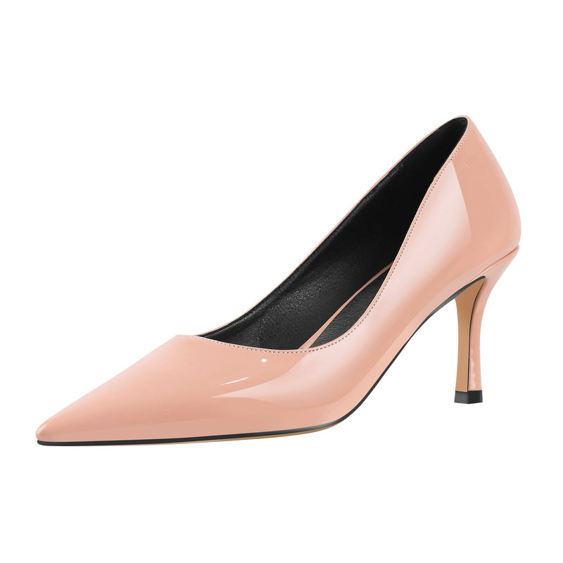 Colorful Pointed Toe Large Size Kitten Heel Daily Pumps