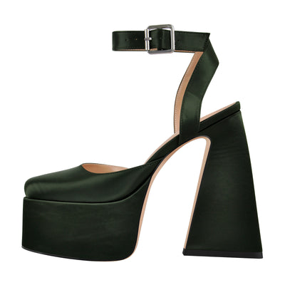 Ankle Strap Platform Chunky High Heel Pumps